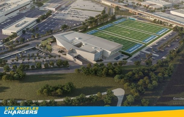 Rendering of new LA Chargers proposed complex in El Segundo