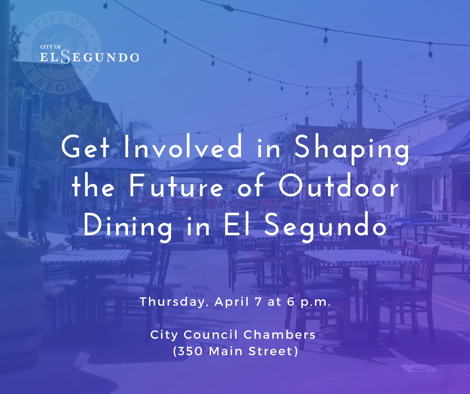 Outdoor Dining Community Input Meeting
