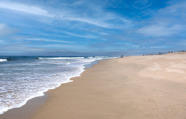Beach with water and sand