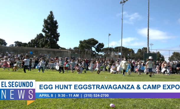 kids in running field for Egg Hunt Eggstravaganza