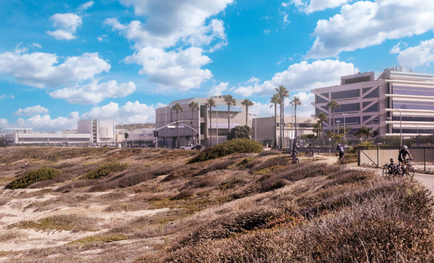View of Hyperion Plant from the beach