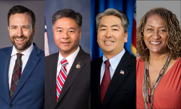 Headshots of Ben Allen, Ted Lieu, Al Muratsuchi, and Holly Mitchell