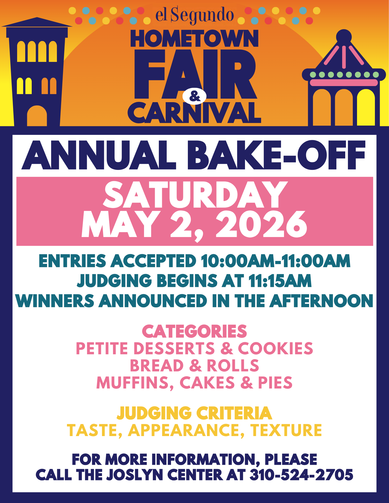 Hometown Fair Bake-Off Flyer
