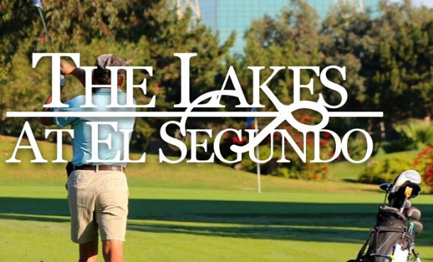 golfer hitting ball on green at The Lakes at El Segundo